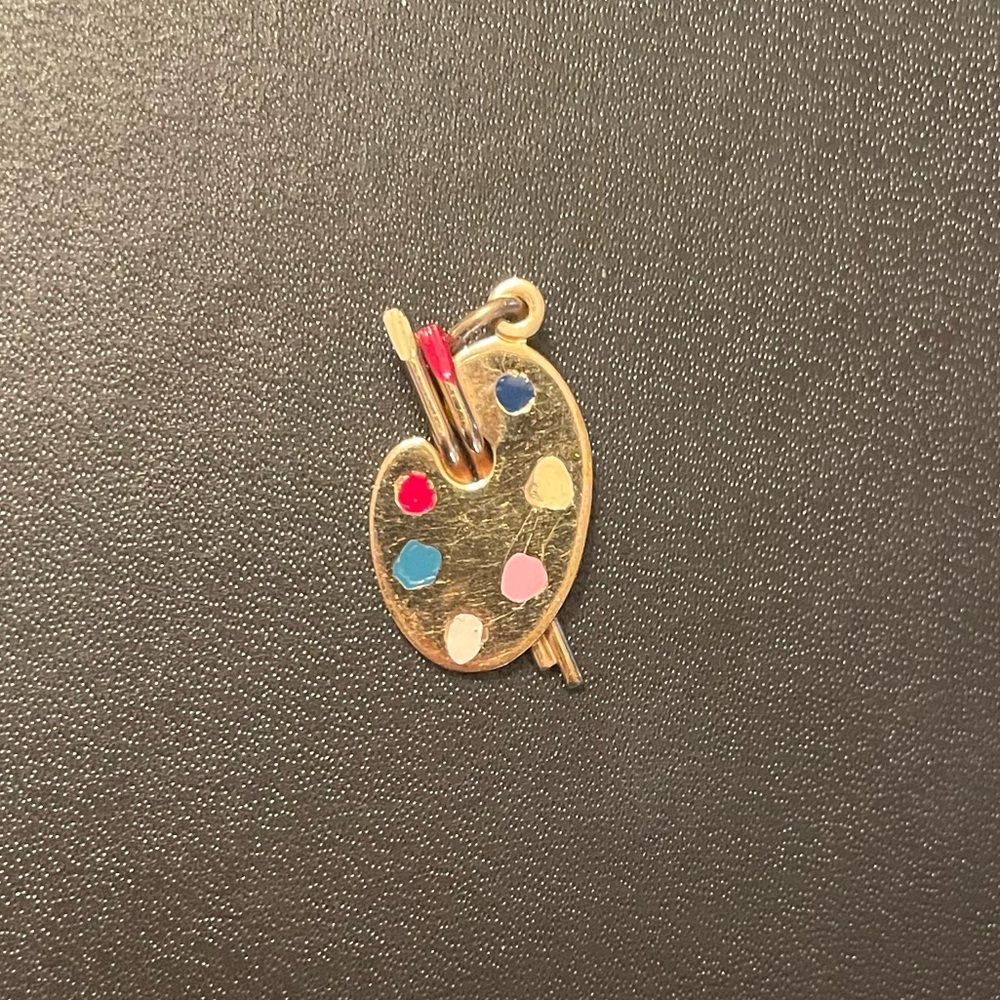 Vintage Danecraft 12K Artist Paint Palette Pendant